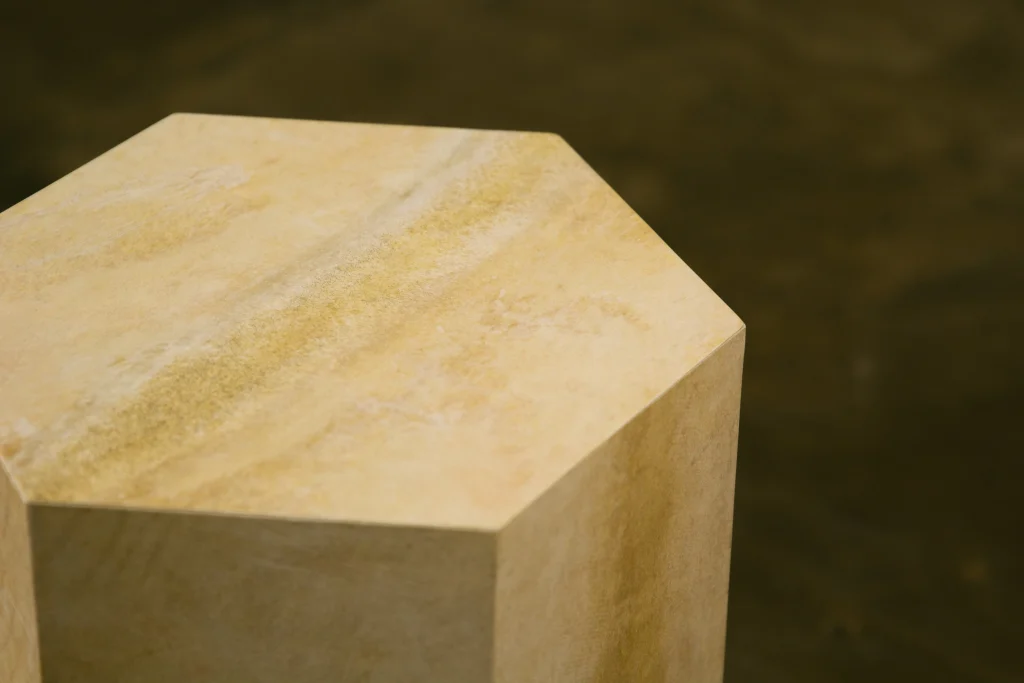Pergamino Hex - Modern Minimal Parchent Hexagonal Side Table — 6