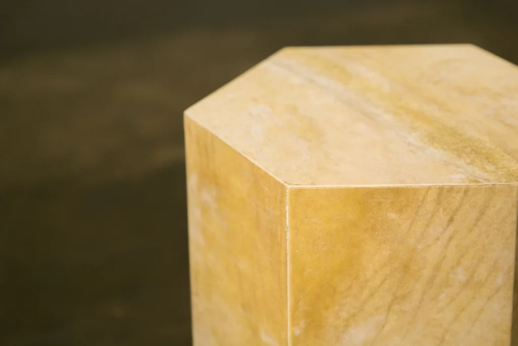 Pergamino Hex - Modern Minimal Parchent Hexagonal Side Table — 7