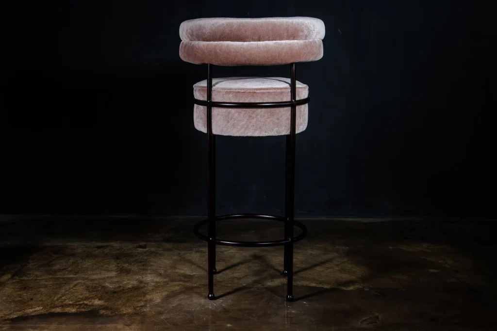 Mirabella - Modern Upholstered Round Bar Stool — 6