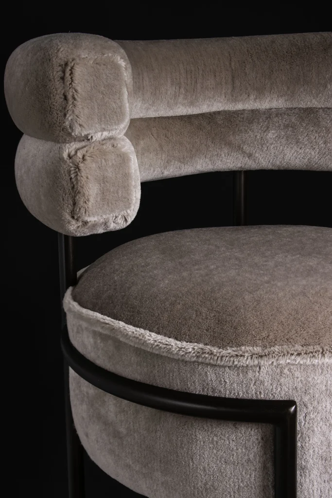Mirabella - Modern Upholstered Round Bar Stool — 7