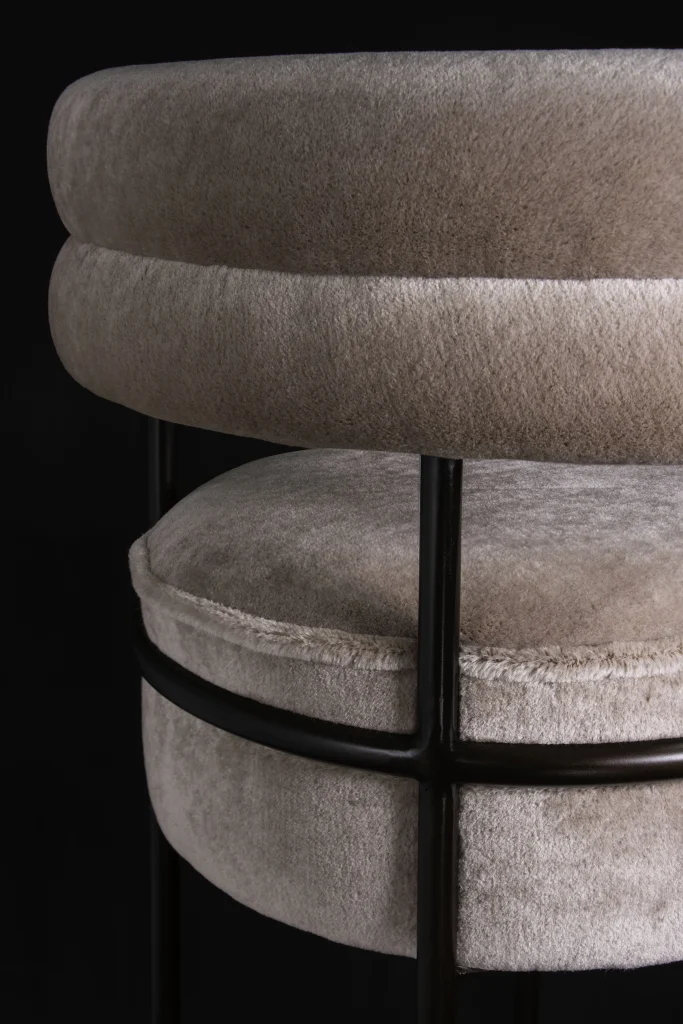 Mirabella - Modern Upholstered Round Bar Stool — 8