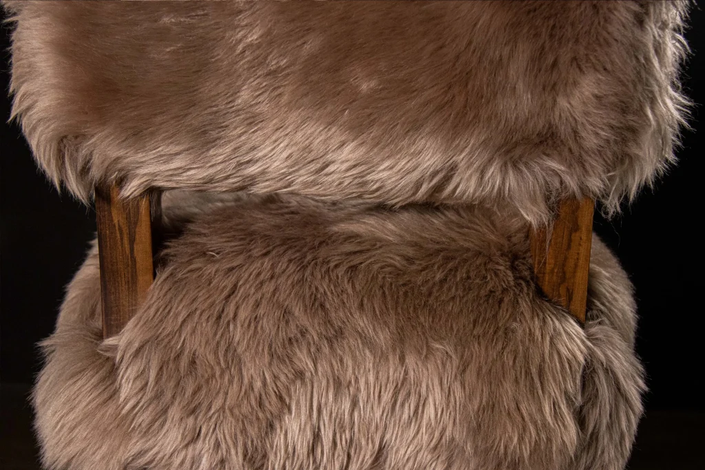 Bruno Ovino - Modern Dining Chair In Exotic Wood And Sheepskin — 8