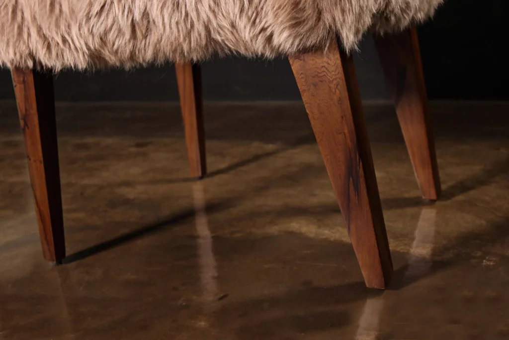 Bruno Ovino - Modern Dining Chair In Exotic Wood And Sheepskin — 9