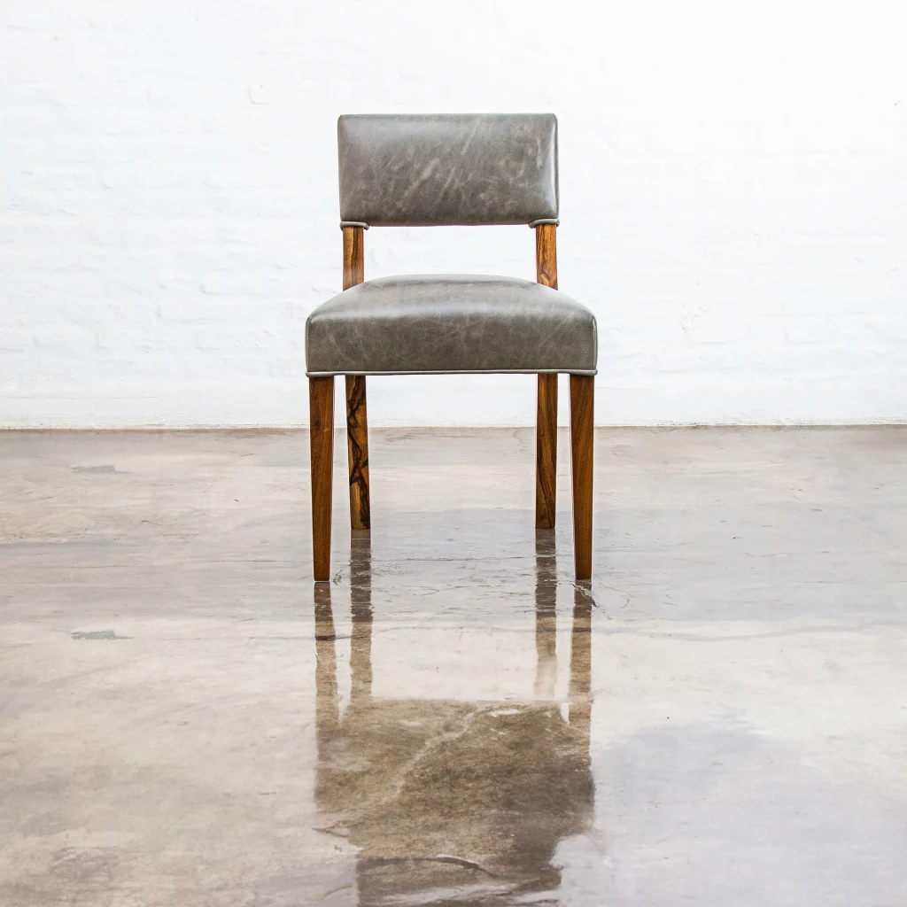 Bruno - Modern Dining Chair In Argentine Exotic Wood & Leather — 3