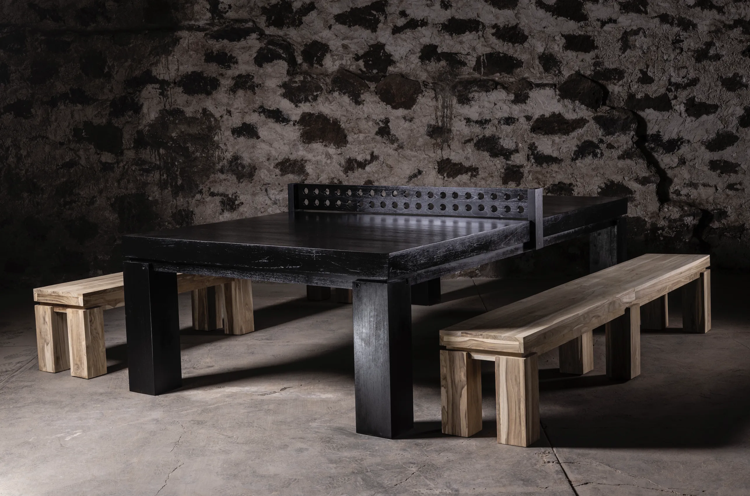 Black Teak – Dining & Ping Pong Table by NO AGE STUDIO