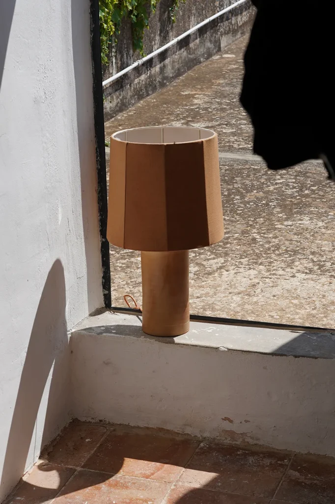 Sonora Small Table Lamp In Terracotta And Linen — 2