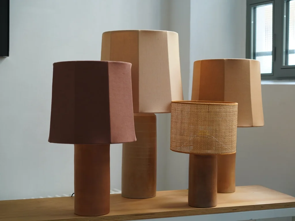 Sonora Small Table Lamp In Terracotta And Linen — 9