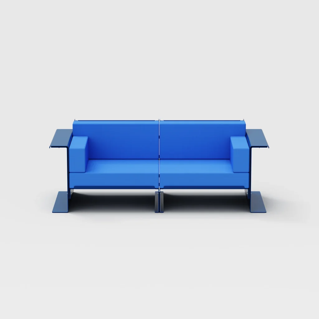 2 Seater Upholstered Aluminum Sofa — 4
