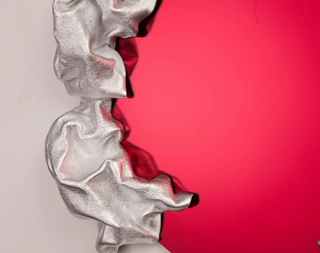 Reflexions Collection - Silver Leather On Red 162 — 4