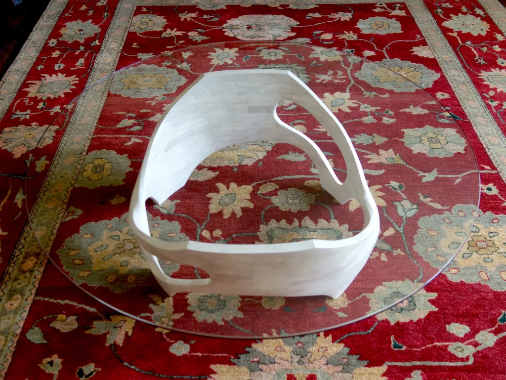 N2 - Cherry Wood & Glass Coffee Table — 5