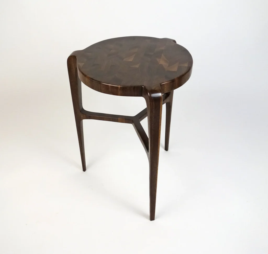 Endgrain Walnut Side Table — 2
