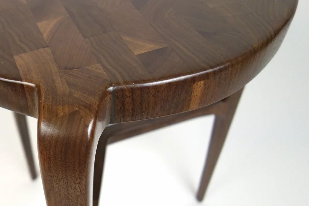 Endgrain Walnut Side Table — 4