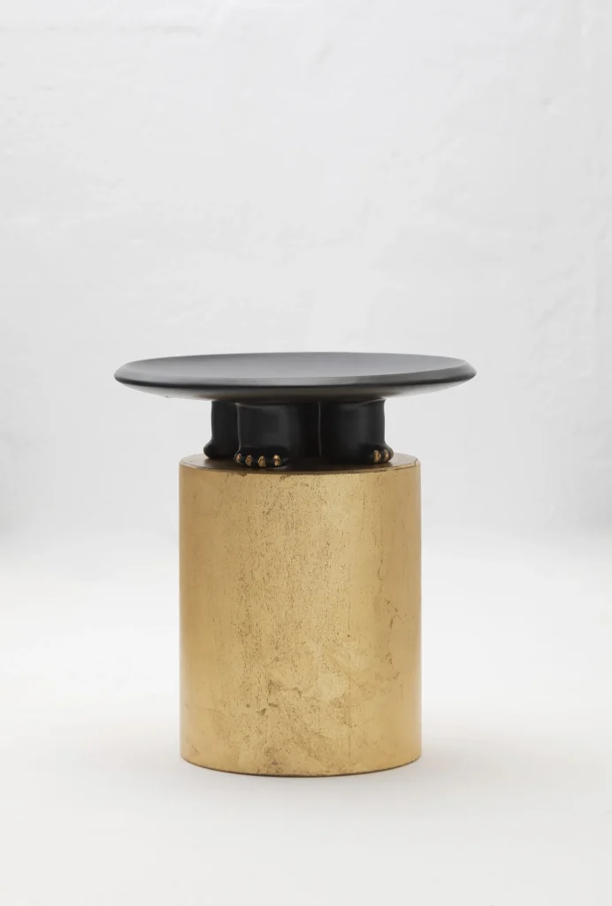 Jama Decorative Ceramic Platter With Gold Luster Details — 6