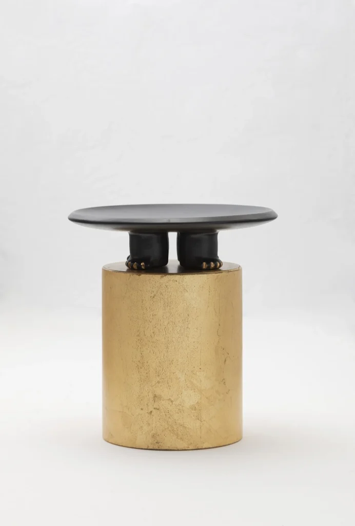 Jama Decorative Ceramic Platter With Gold Luster Details — 7