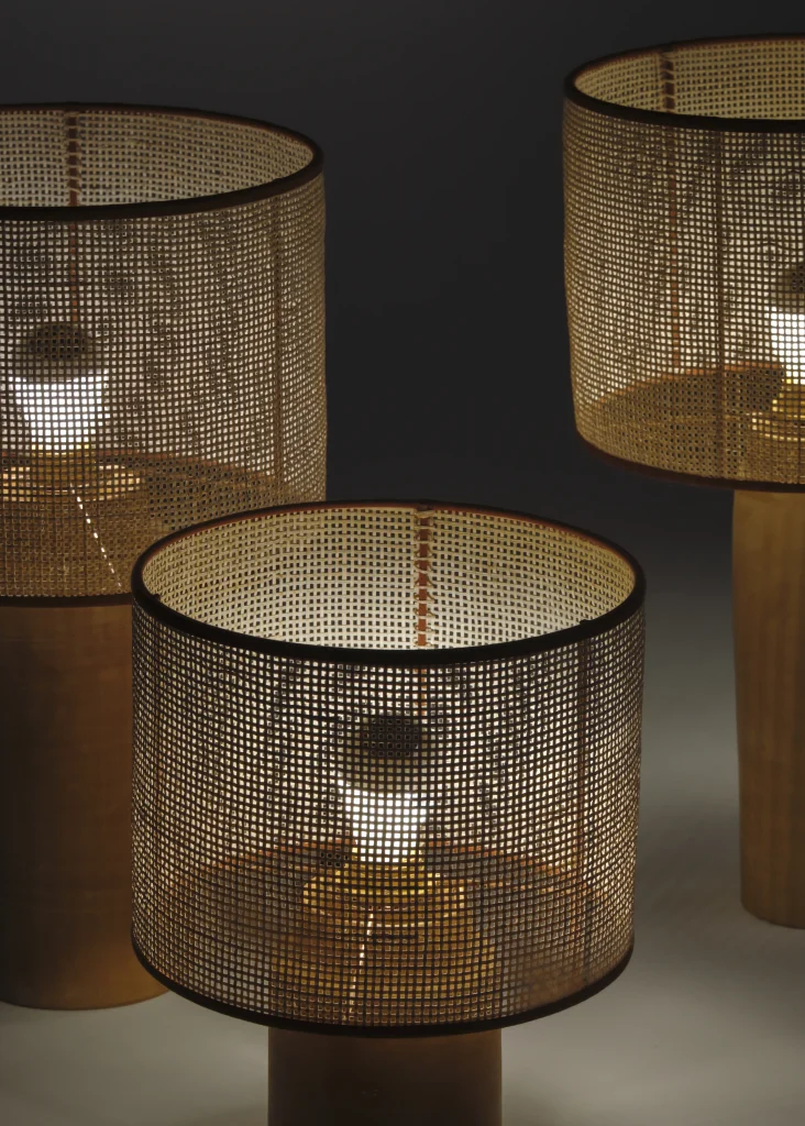 Sonora Small Table Lamp In Terracotta And Rattan — 3