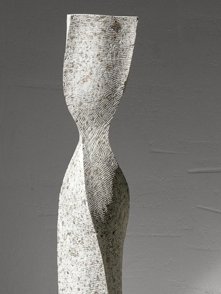 Solid White Stone Tall Floor Vase - Column Series In Cast Stone By Donatas Zukauskas — 5