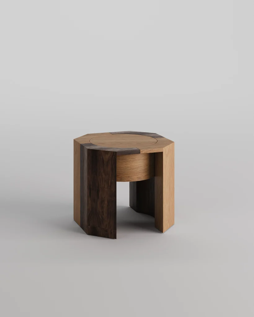 Era - Oak Wood Side Table — 2
