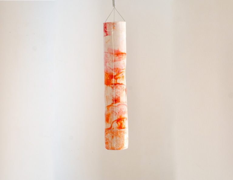 Lucent Pendant - Vertical Red/Orange Light — 1
