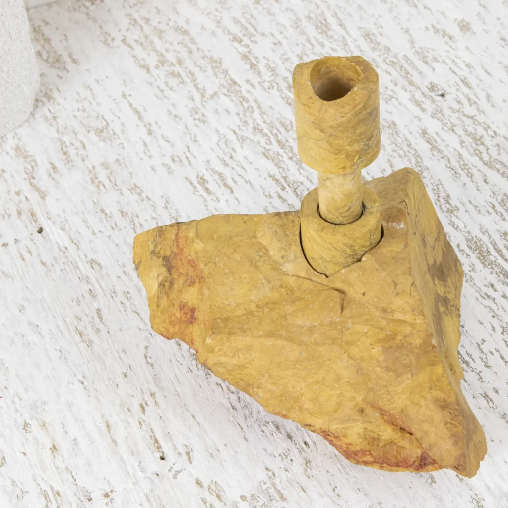 ‘abra Candelabra’ – Yellow-jasper Candle-holder — 2
