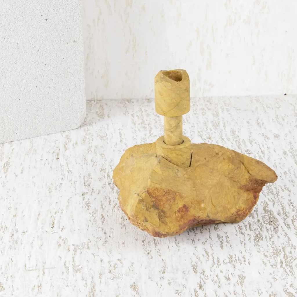 ‘abra Candelabra’ – Yellow-jasper Candle-holder — 3