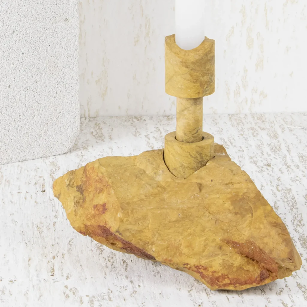 ‘abra Candelabra’ – Yellow-jasper Candle-holder — 4