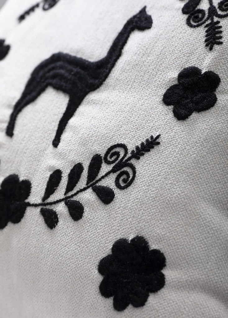 Llama Hand Embroidered Decorative Pillows, Set Of 2 — 2