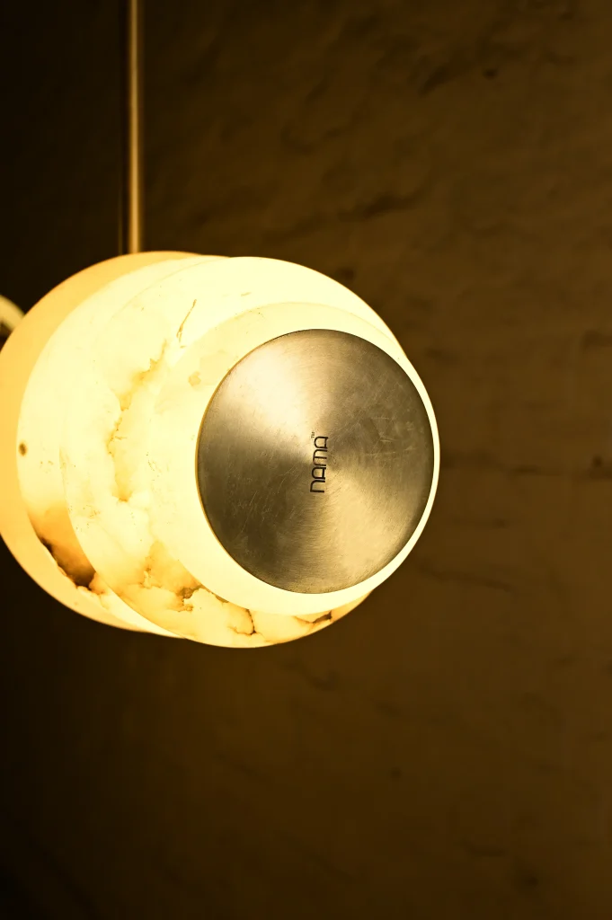 Barbell Ceiling Lamp in Brass — 2