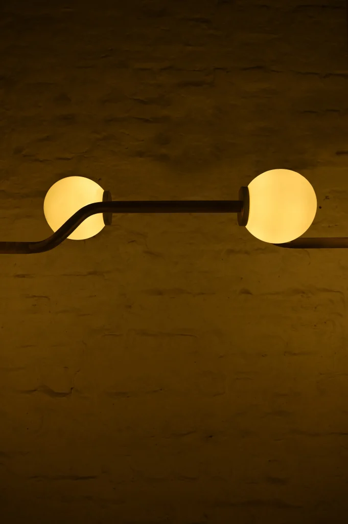 Barbell Ceiling Lamp in Brass — 3