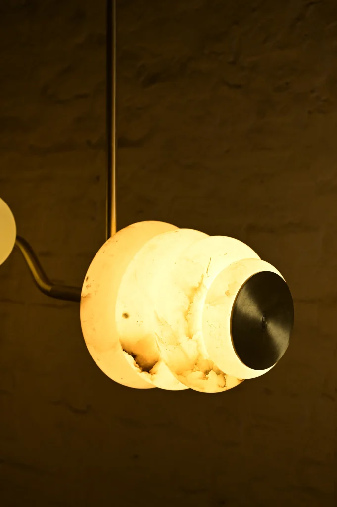 Barbell Ceiling Lamp in Brass — 6
