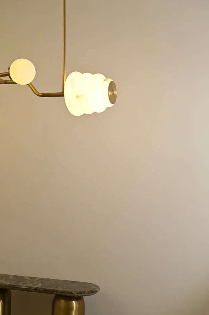 Barbell Ceiling Lamp in Brass — 7