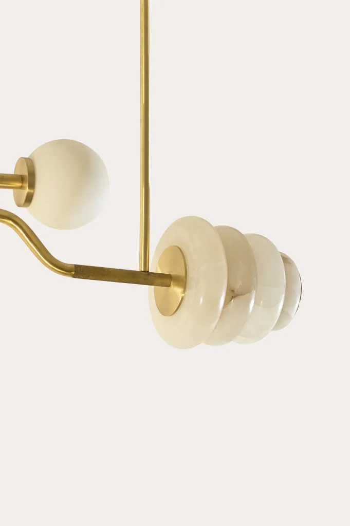 Barbell Ceiling Lamp in Brass — 8