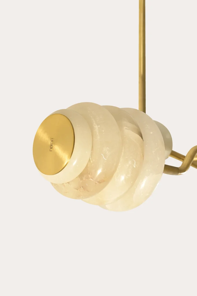 Barbell Ceiling Lamp in Brass — 9