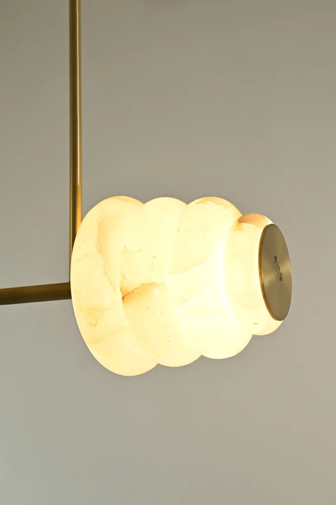 Barbell Ceiling Lamp in Brass — 12