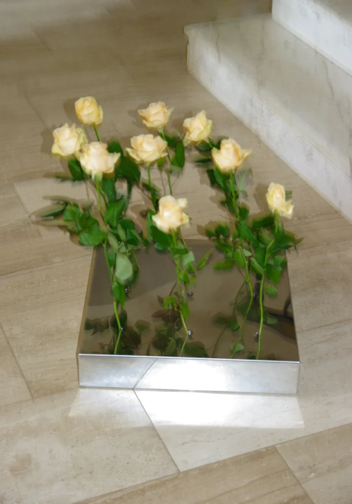 Crystal Flower Installation - Mirror Polished Stainless Steel Base — 3