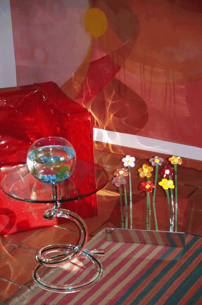 Crystal Flower Installation - Mirror Polished Stainless Steel Base — 7