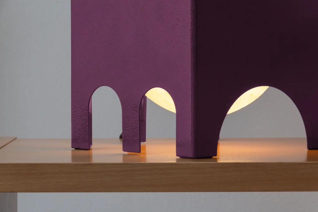 Deskscape Lamp - Metal & Camel Skin Table Lamp — 4