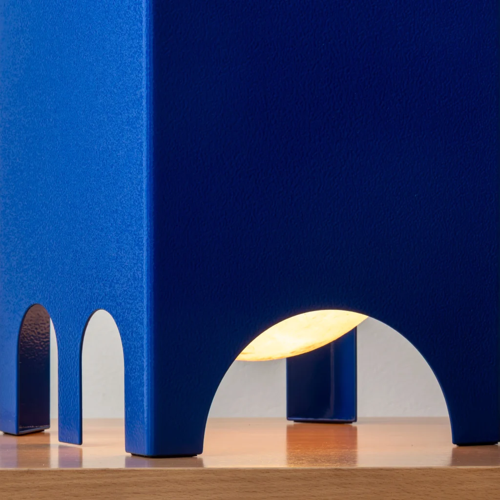 Deskscape Lamp - Metal & Camel Skin Table Lamp — 6