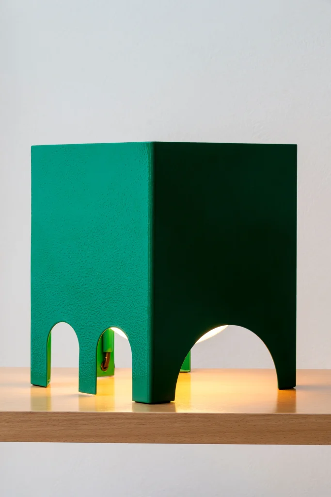Deskscape Lamp - Metal & Camel Skin Table Lamp — 7