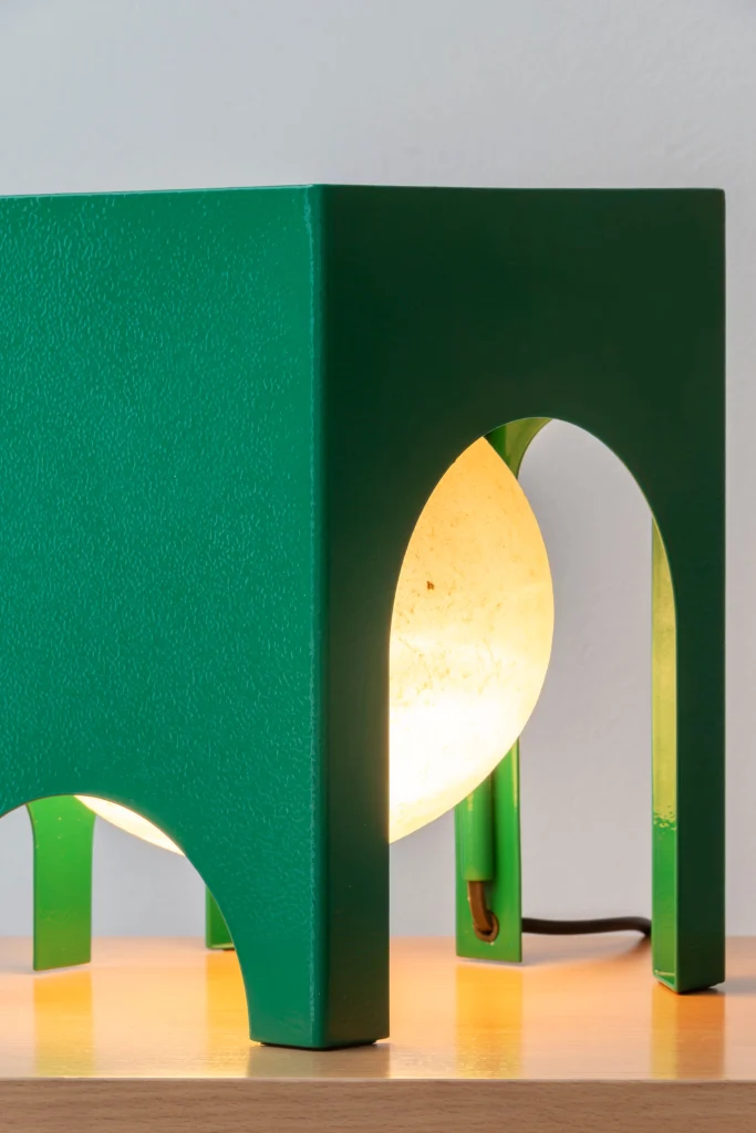 Deskscape Lamp - Metal & Camel Skin Table Lamp — 8