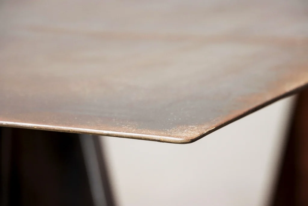 Fierro - Waxed Iron And Exotic Wood Dining Table — 8