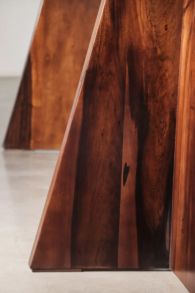 Fierro - Waxed Iron And Exotic Wood Dining Table — 9