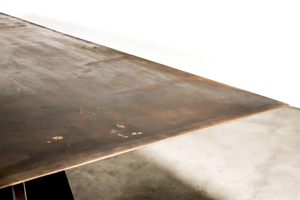 Fierro - Waxed Iron And Exotic Wood Dining Table — 10