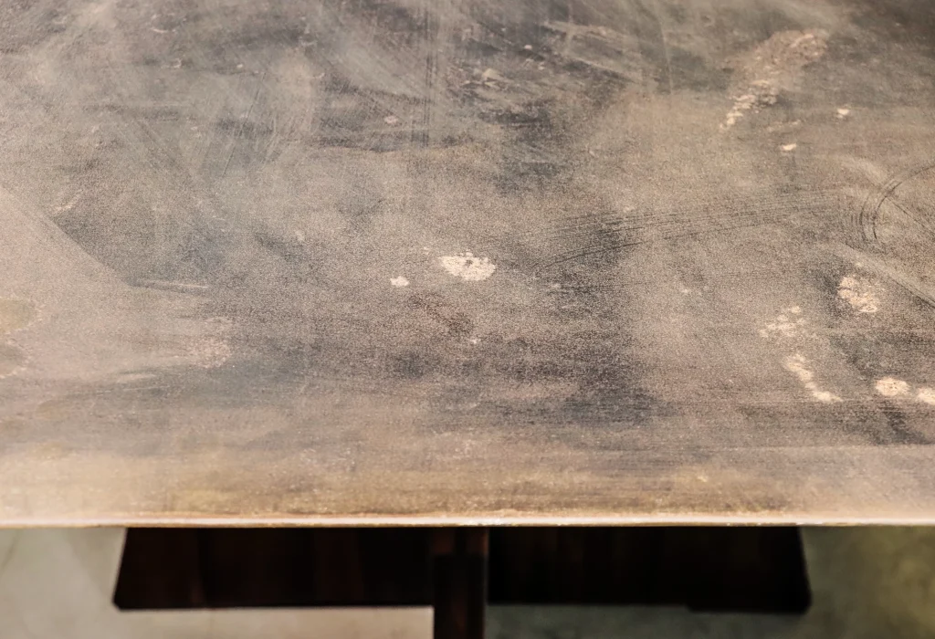 Fierro - Waxed Iron And Exotic Wood Dining Table — 15