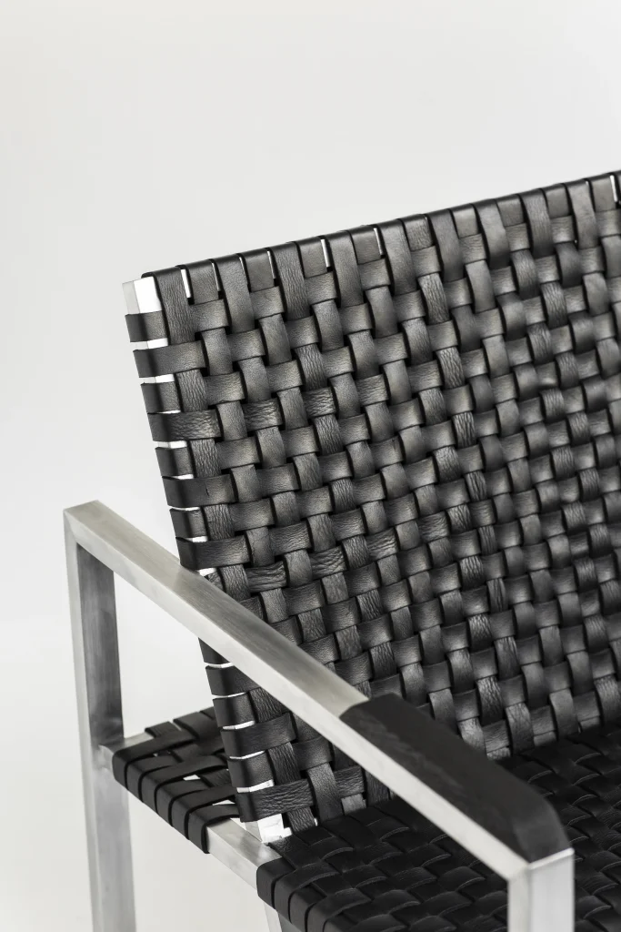 Ria - Aluminum & Leather Lounge Chair — 3