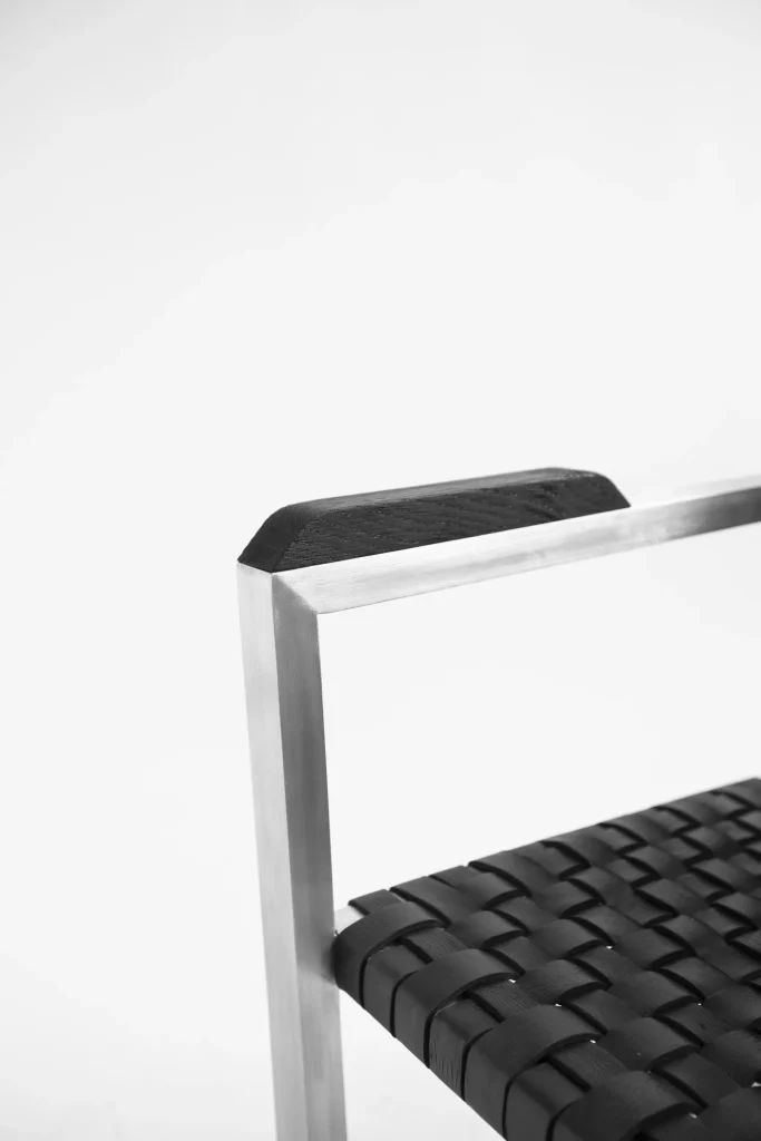 Ria - Aluminum & Leather Lounge Chair — 5