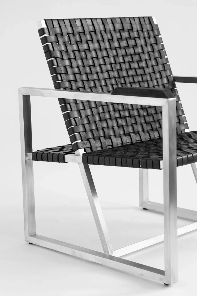 Ria - Aluminum & Leather Lounge Chair — 6