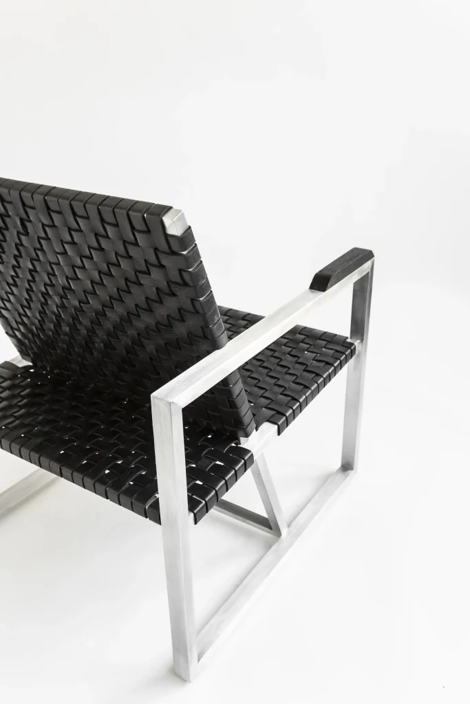 Ria - Aluminum & Leather Lounge Chair — 7
