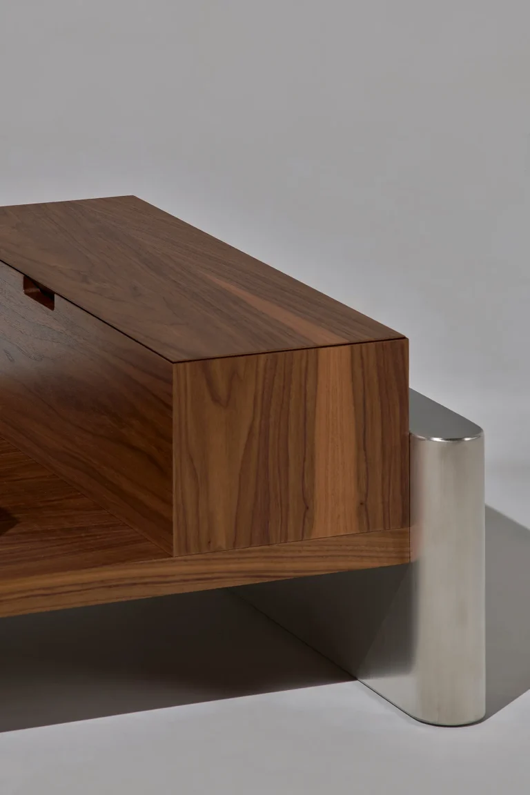 Mast - Walnut & Stainless Steel Coffee Table — 5
