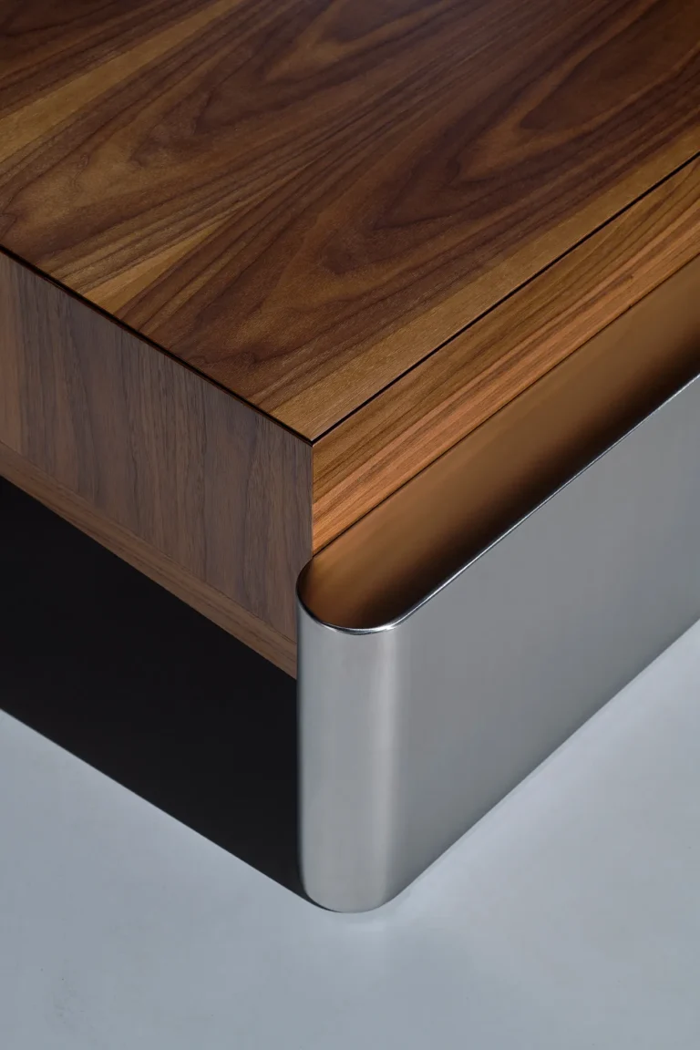 Mast - Walnut & Stainless Steel Coffee Table — 7