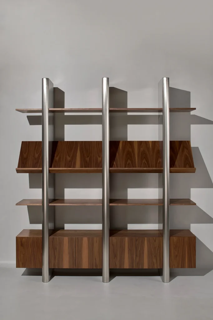 Mast – Walnut & Stainless Steel Shelf